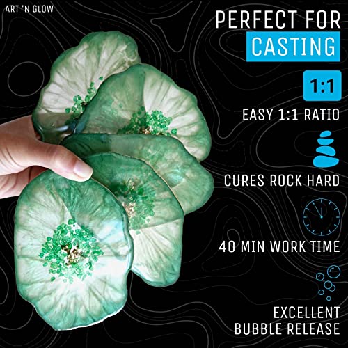 Art ‘N Glow Epoxy Resin for Clear Casting and Coating 16 Ounce Kit