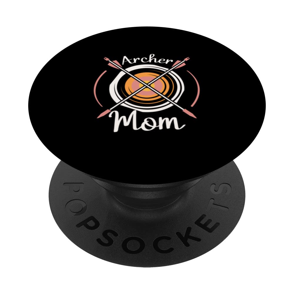 Archer Mom Bowmaster Archery Bow And Arrow Mothers Day PopSockets Swappable PopGrip