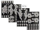 Tattoo Stencil / Template 4 Large Sheet Set Taj Henna Designs Great Value