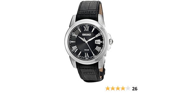 Amazon.com: Seiko Men's SNE397 LGS Solar Analog Display Japanese Quartz  Black Watch : Seiko: Clothing, Shoes \u0026 Jewelry