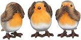 Nemesis Now Three Wise Robins 8cm Resin Figurine Brown view 1