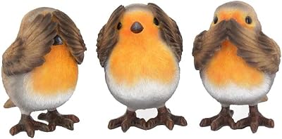 Nemesis Now Three Wise Robins 8cm Resin Figurine Brown