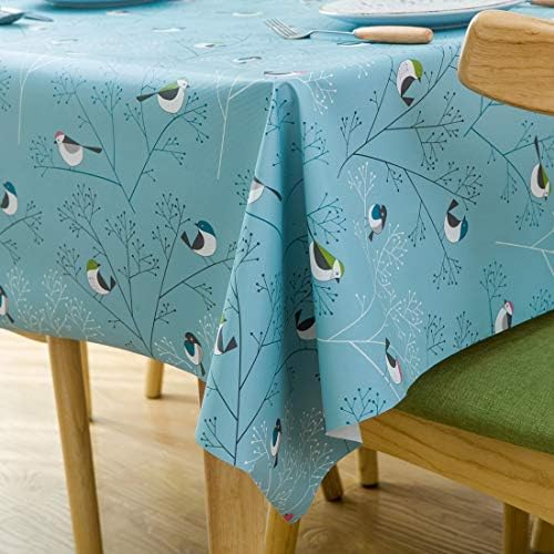 Youteer Rectangle Tablecloths PVC Vinyl Table Covers Waterproof Oil-Proof Stain-Resistant Wipeable Tablecloth Heavy Duty Reusable Table Cover for Dinning/Restaurant 54 x 73 inch