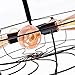 Birsppy Sudopo Green Hills OYI Semi Flush Mount Ceiling Lights, Industrial Laundry Room Light Fixtures, 5 Lights Metal Cage Chandelier, Vintage Farmhouse Pendant Hanging Lighting Black…