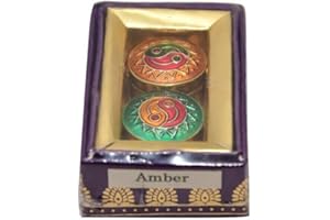 Chakra Natural Solid Perfume Amber for Women and Men, Handmade with Essential Oils, Vegan and Long Lasting 0.14 OZ