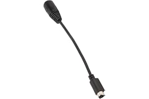 Qqmora DIN 5 Pin Female to MIDI 6 Pin Male Cable Durable PVC Keyboard and Mouse Transfer Cable for Users