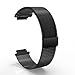 Feicuan 15mm Replacement Watch Bracelet Magnetic Loop Clasp Stainless Steel Wrist Strap for Garmin Approach S6 S20 -Black
