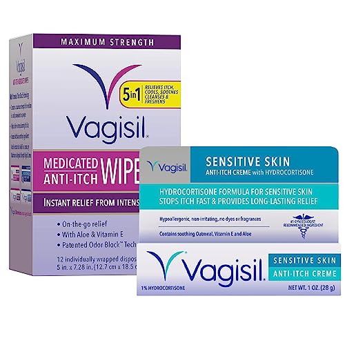 Vagisil AntiItch Feminine Hygiene Care Multipack for Women, 12