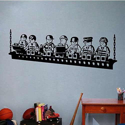 ZHUWall Robots Lego Game Poster Vinyl Wall Stickers For Kids Room Decoration Boys Room Wall Art Decals Mural Nursery Bedroom Decor 57X150Cm