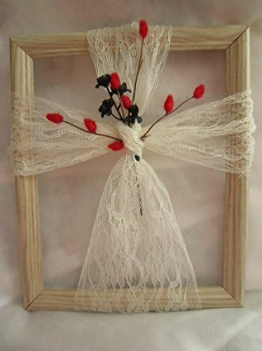 Lace Cross Wall Hanging 9" x 11" - Humble and Homemade