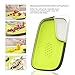 Homgeek Plastic Cutting Board, Antimicrobial Non-slip Chopping Board with Strip Edge Multi-purpose Double Side Use Dishwasher Safe