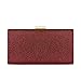 Minicastle Large Womens Noble Evening Clutch Bag Wedding Purse Bridal Prom Handbag Party Bag Maroon