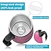 LEADNOVO Update Self Stirring Mug Auto Self Mixing Stainless Steel Cup for Bulletproof/Keto Coffee/Tea/Hot Chocolate/Milk/Cocoa Protein Shaker Mug for Office/Kitchen/Travel/Home -450ml/15.2oz (Pink)