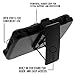 LG Lucky Case, LG Lucky Holster, Two Layer Hybrid Armor Hard Cover with Built in Kickstand for LG Sunrise L15G, LG Lucky L16C (Straight Talk, TracFone, Net10) from MINITURTLE | Includes Screen Protector - Black