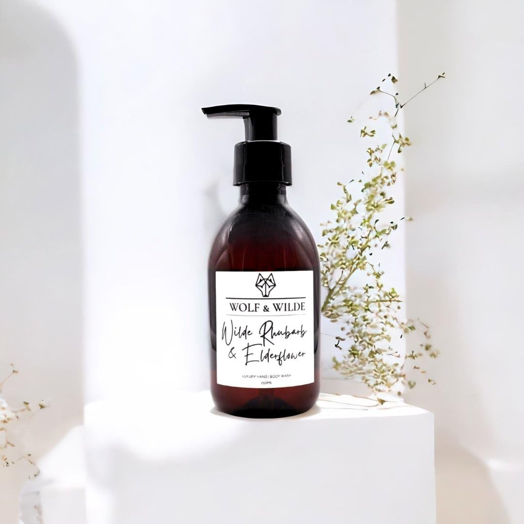 Wilde Rhubarb & Elderflower Luxury 2 In 1 Liquid Soap - Hand & Body 250ML | Vegan Friendly