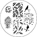 Born Pretty Nail Stamping Plates Nail Art Plate Birds Dragon Feather Stamping Plates BP75