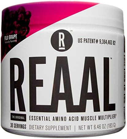 REAAL - REAAL Fuji Grape Powder, Helps Build, Restore, and Maintain Lean Muscle with Essential Amino Acids, Gluten Free, Bloat Free, Lactose Free, Caffeine Free, Vegan, 30 Servings (6.77 Oz)