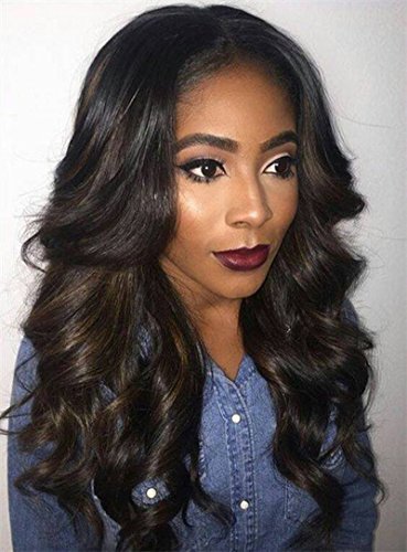 Human Hair Lace Front Wigs Unprocessed Virgin Brazilian Body Wave Hair Wigs 130% Density For Black Women 14