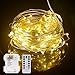 Battery Operated String Lights 200 LED Fairy String Lights Twinkle Lights Battery Operated String Lights with Remote Control Timer 8 Modes 60ft Silver Plated Copper Wedding Party
