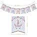 AMZTM Happy Birthday Bunting Banner Rainbow Unicorn Themed Party Favors Decorations for Cute Fantasy Fairy Girls Birthday Party Supplies