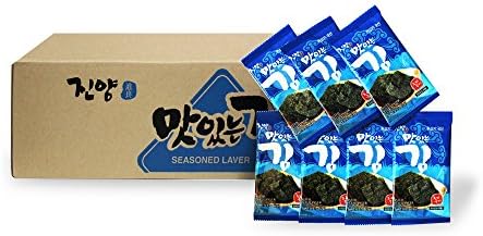 JINYANGFOOD Korean Premium Seasoned Mini Seaweed, Long Lasting Tasty and Krispy Snack, 2 Gram, Pack of 100