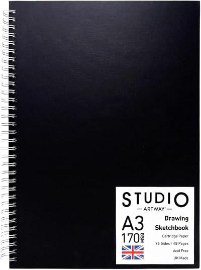 Artway Studio A3 Portrait Sketchbook 48 Pages 170gsm Spiral Bound