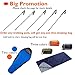Yahill® Folding Trekking Pole Collapsible Stick Ultralight Adjustable, Alpenstocks with EVA Foam Handle, for Travel Hiking Camping Climbing Backpacking Walking ((Standard- Blue) -1 pc)