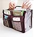 KLOUD City 6 Colors Nylon Travel Handbag Pouch/Bag in Bag/Insert Organizer/Cosmetic Pocket/Makeup Bag/Tidy Bag plus KLOUD City Cleaning Cloth (Dark red)