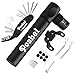Mini Bike Pump with Multi Function Bike Repair Tools Kit, Alloy Bicycle Tire Pump Fits Presta & Schrader Valve, 100 PSI Mini Portable Cycle Frame Pump for All On & Off Road Tires & Sports Ball