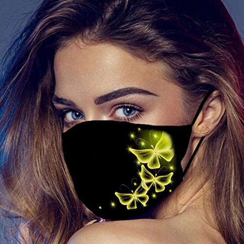 5PC Reusable Cotton Fabric，Fashion Protective, Unisex Black Dust Cotton, Washable (5PC, 1-1-Color mixing)