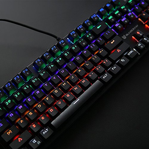 Happy Deals 20% Off Gaming Keyboard Mechanical Keyboard OUTEMU Blue Switch Wired RGB Led Backlit Keyboard Full Size 104 Keys US Layout with Black Color sunsonny by Qisan - Thumbnail 3