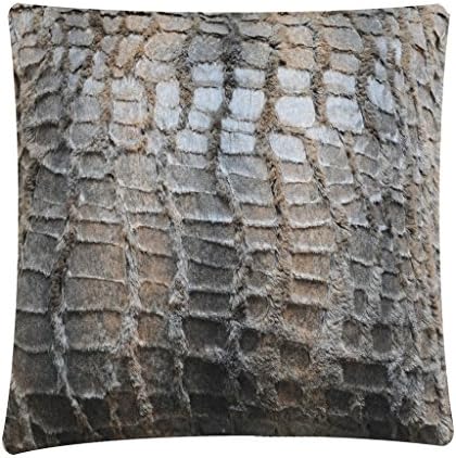 Anna Ricci 18x18 inch Super Soft Animal Pattern Faux Fur Plush Pillow-Snake