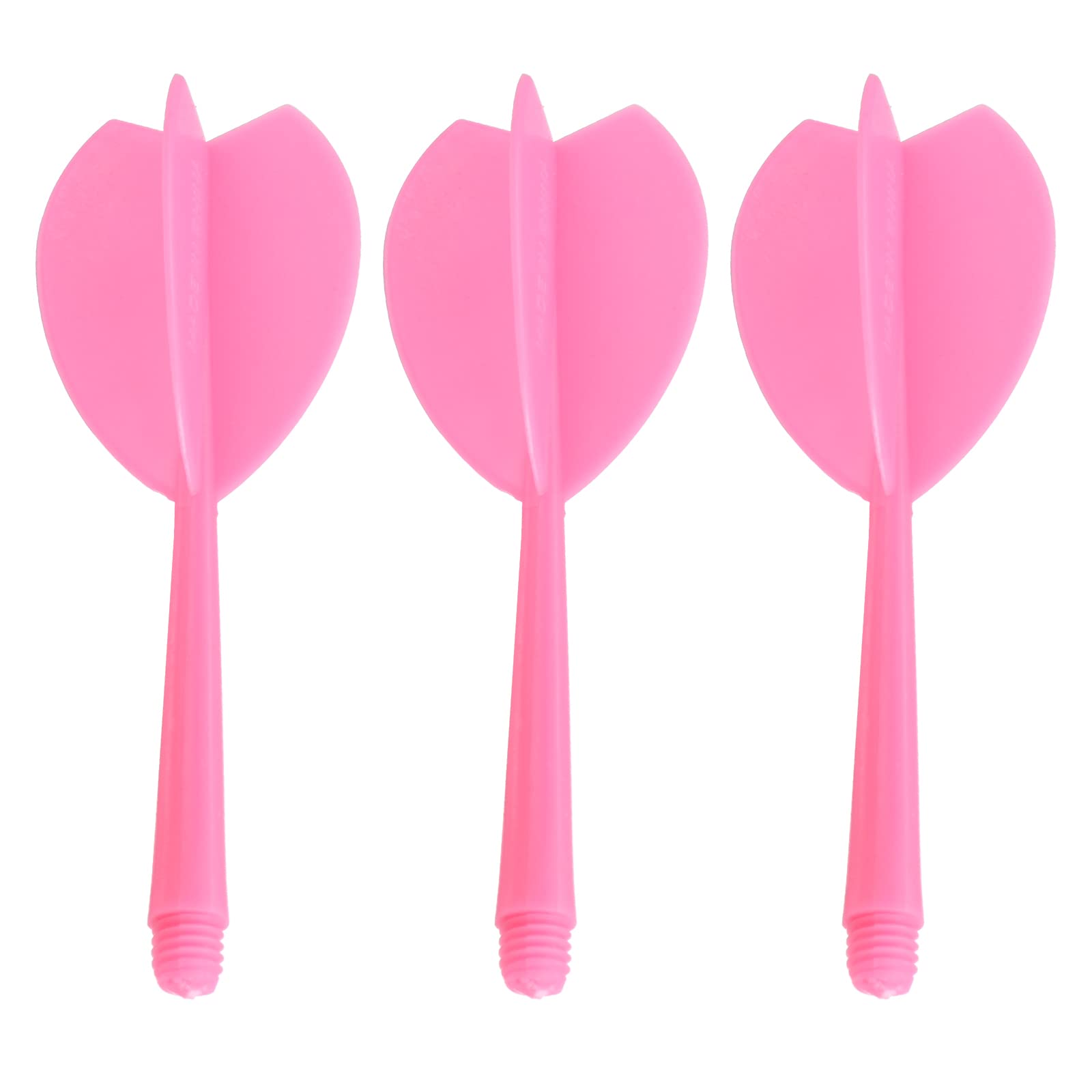 PATIKIL Integrated Dart Shaft & Flights, 3 Pack Lightweight Plastic Dart Flight Set, Pink