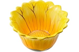Sizikato 6-Inch Porcelain Nut Bowl, Living Room Candy Bowl Fruit Bowl, Sunflower Shaped