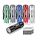 WdtPro 6-Pack Small Flashlights with 18 AAA Batteries - Super Bright 9-LED Flashlight Colors Assorted - Best Mini Gifts for Kids, Men, Women