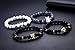 LYLYMIMI Bead Bracelets for Men Wolf Bracelet Dragon Jewelry Set Matte Lava Rock Stone (4 pcs a set)