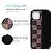 ZUSLAB Cover for Apple iPhone 11 Pro MAX Wallet Case Phone with Carbon Fiber Texture Leather Case with Card Holder Slot,Minimalist Pocket Case - Brown Square