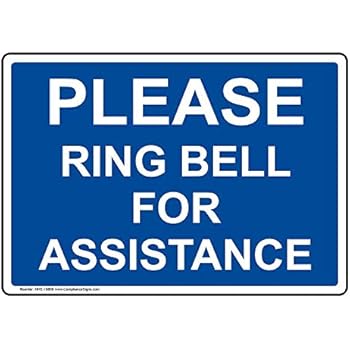 Amazon.com: ComplianceSigns Vinyl Please Ring Bell For