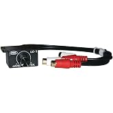 PAC LC-1 Remote Amplifier Level Controller,Black,Small | Rotary dial gain control, inline RCA line driver, car audio connection, compact pod mount, fine tune subwoofer output