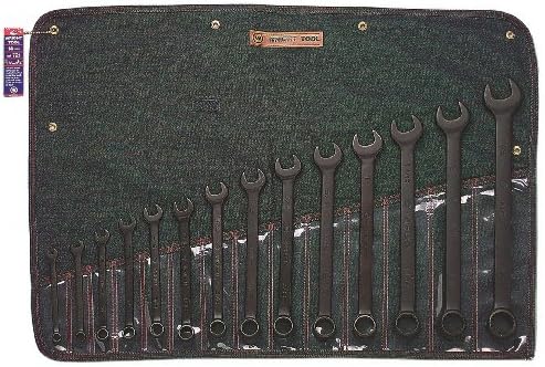 Wright Tool721 12 Point Black Comb. Wrench Set, 3/8"-1-1/4" (14-Piece)