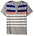 The Children's Place Big Boys' Short Sleeve Henley, Smoke Black, Medium/7/8