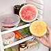 Six-qu Silicone Storage Covers, 6-Pack of Various Sizes Silicone Stretch Lids for Bowl, Can, Jar, Glassware, Food Saver Covers Safe in Dishwasher, Microwave and Freezer