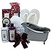 White Mulberry Bathtub Spa Bath and Body Gift Basket Set