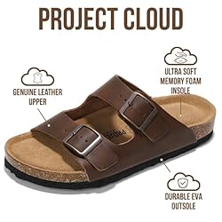Project Cloud Genuine Leather Flat Sandals Women