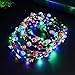 Flower Crown, 5 PCS Led Flower Wreath Headband Luminous 10 Led Flower Headpiece Flower Headdress For Girls Women Wedding Festival Holiday Christmas Halloween Party