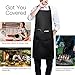 Avorast Black Aprons 2 Pack Water Drop Resistant Chef Kitchen Cooking Bib Apron Pockets Adjustable Strap Men Women Chefs Bakers, Black