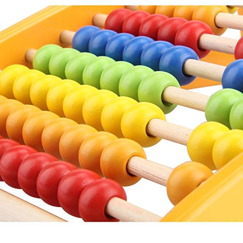 Pidoko Kids Abacus for Kids Math - Wooden Counting Toys for Toddlers - Montessori Math Manipulatives Beads - Educational Toys for Preschool Boys Girls 2 Year Olds And Up