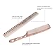 2Pcs Salon Hair Comb with Scale Professional Barber Hairdressing Steel Comb Metal Hair Cutting Comb (Rose gold)