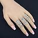 DDLBiz 9pcs/Set Women Vintage Bohemian Silver Stack Rings Above Knuckle Rings Set Jewelry Gift (Silver)
