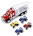 ATV Transporter Trailer Children's Friction Toy Truck Ready to Run w/ 4 Toy ATVs, No Batteries Required (Colors May Vary)